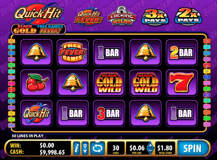 Насладись игрой на слоте «Quick Hit Black Gold» от Fresh Casino